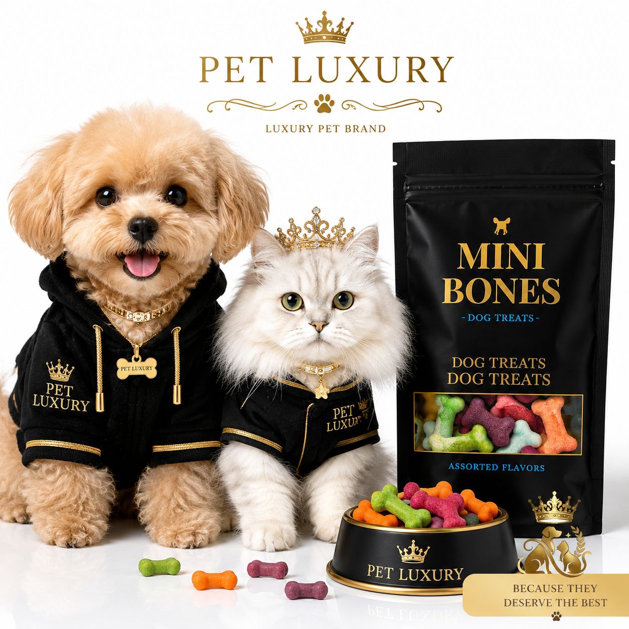 ​PET LUXURY Mini Bones Dog Treats - Assorted Flavors