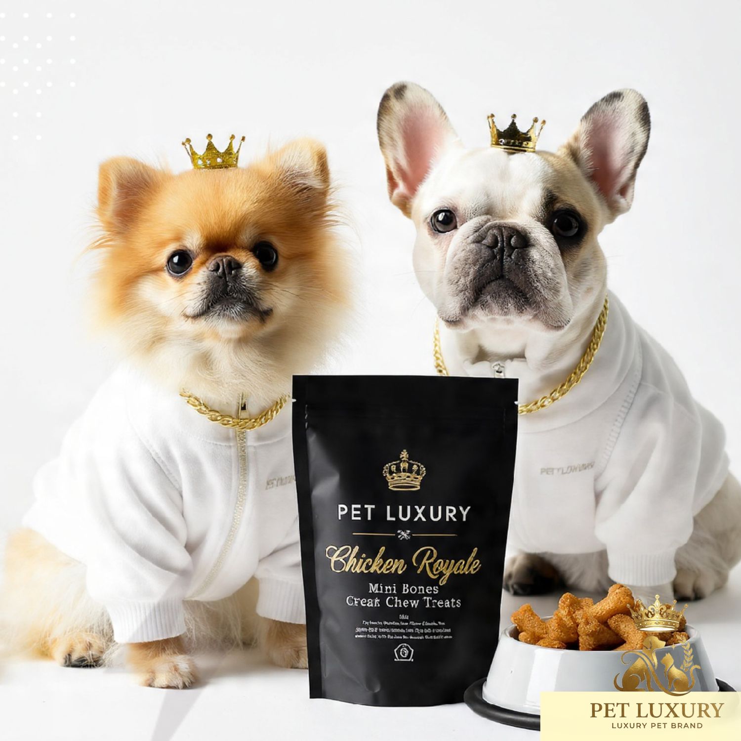 PET LUXURY Chicken Royale Mini Bones Chew Treats PET LUXURY Chicken Royale Mini Bones Chew Treats