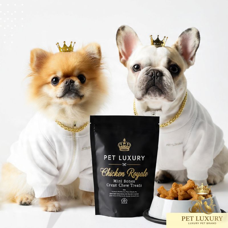 PET LUXURY Chicken Royale Mini Bones Chew Treats