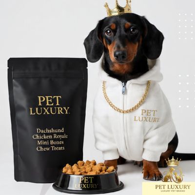 PET LUXURY Dachshund Chicken Royale Mini Bones Chew Treats PET LUXURY Dachshund Chicken Royale Mini Bones Chew Treats