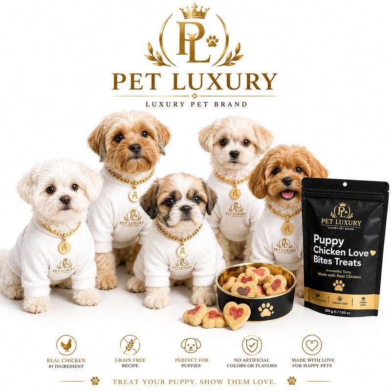 PET LUXURY Puppy Chicken Love Bites Treats PET LUXURY Puppy Chicken Love Bites Treats