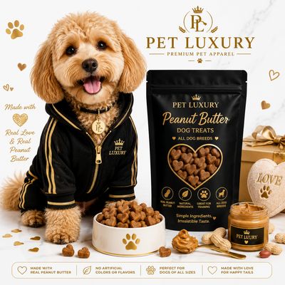 ​PET LUXURY Peanut Butter Dog Treats - All Dog Breeds