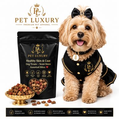 Pet Luxury Healthy Skin & Coat Dog Treats – Semi-Moist Assorted Bites ❤️ Pet Luxury Healthy Skin & Coat Dog Treats – Semi-Moist Assorted Bites ❤️