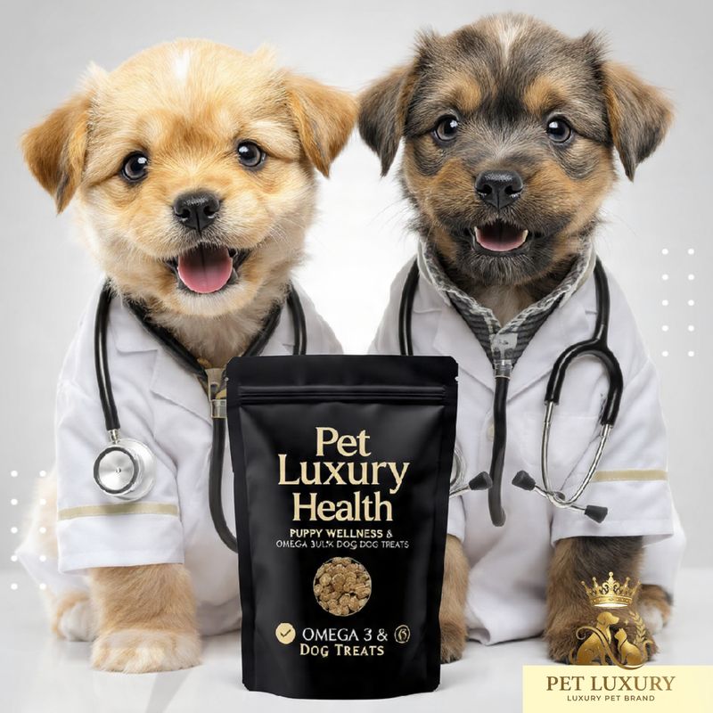 Pet Luxury Health Puppy Wellness & Omega 3 & 6 Dog Treats