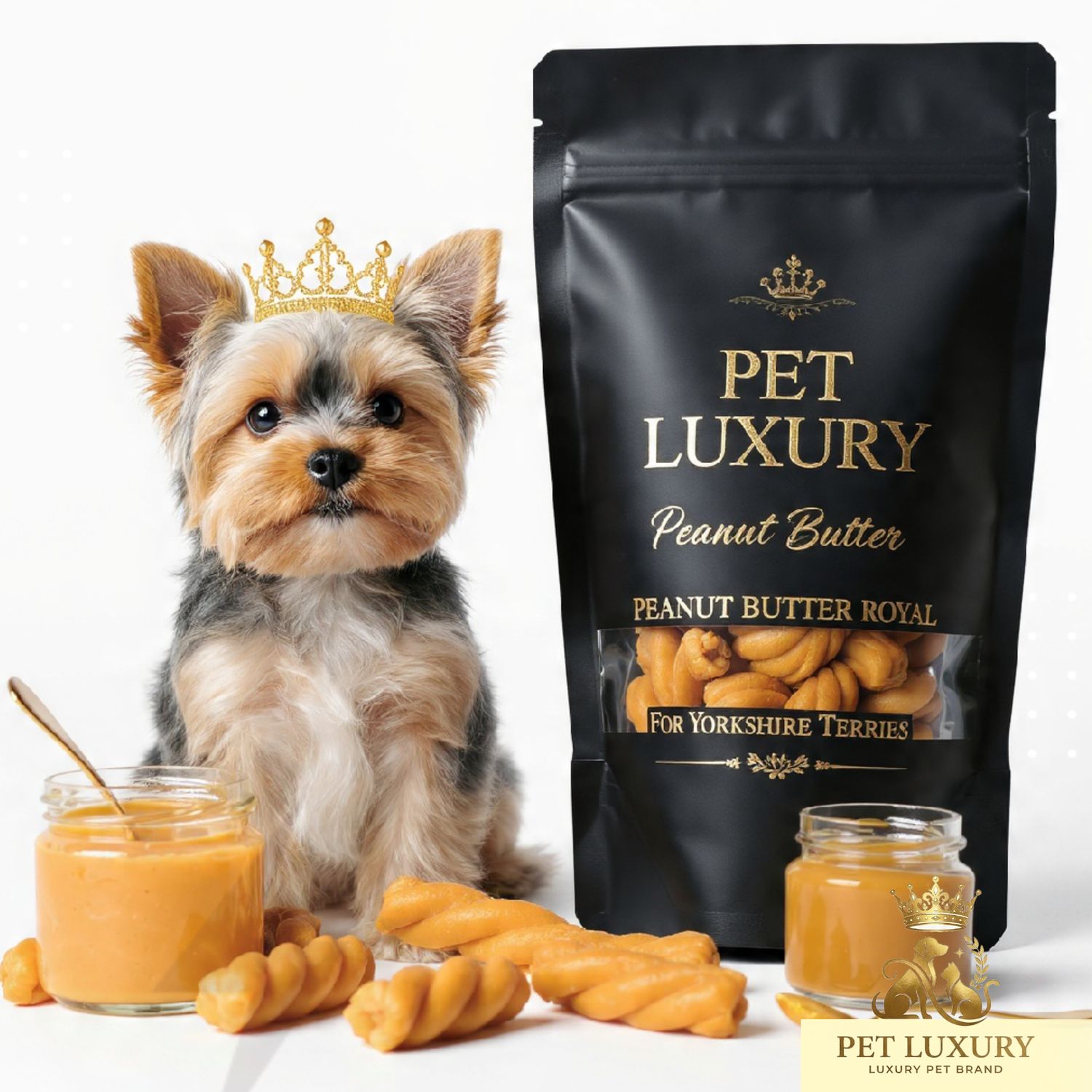 Pet Luxury Peanut Butter Royal Rolls Treats – For Yorkshire Terriers Pet Luxury Peanut Butter Royal Rolls Treats – For Yorkshire Terriers