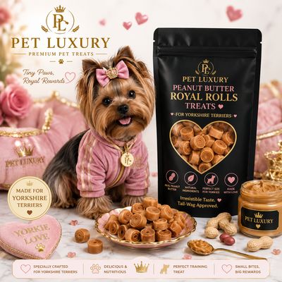 Pet Luxury Peanut Butter Royal Rolls Treats – For Yorkshire Terriers