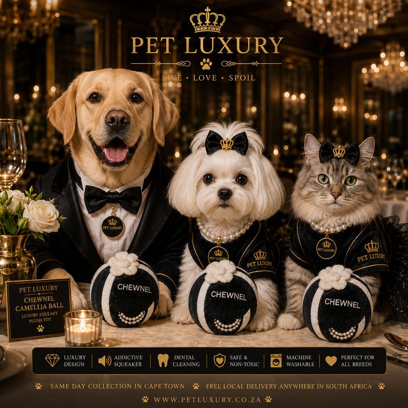 PET LUXURY CHEWNEL Camellia Ball – Luxury Squeaky Plush Toy