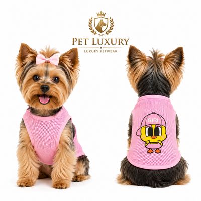 Pet Luxury Blush Songbird Mesh Vest – Pink Pet Luxury Blush Songbird Mesh Vest – Pink