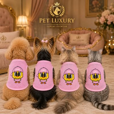 Pet Luxury Blush Songbird Mesh Vest – Pink