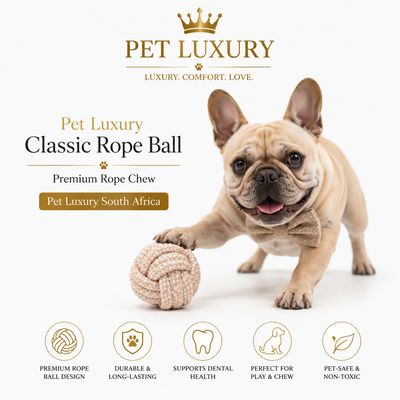 Pet Luxury Classic Rope Ball – Premium Rope Chew