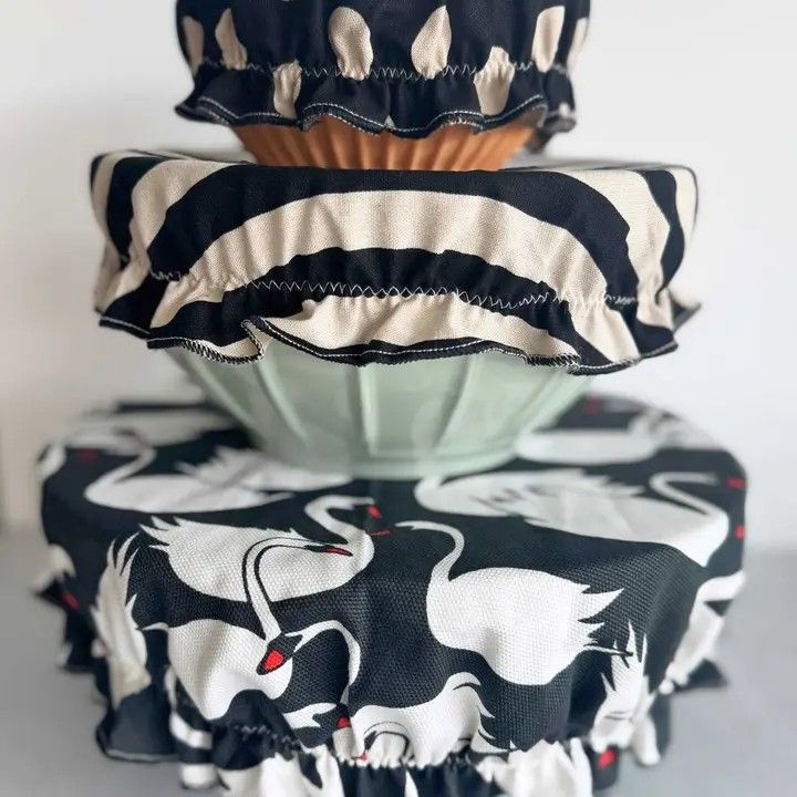 Birds of a Feather Reusable Fabric Bowl Covers- set of three