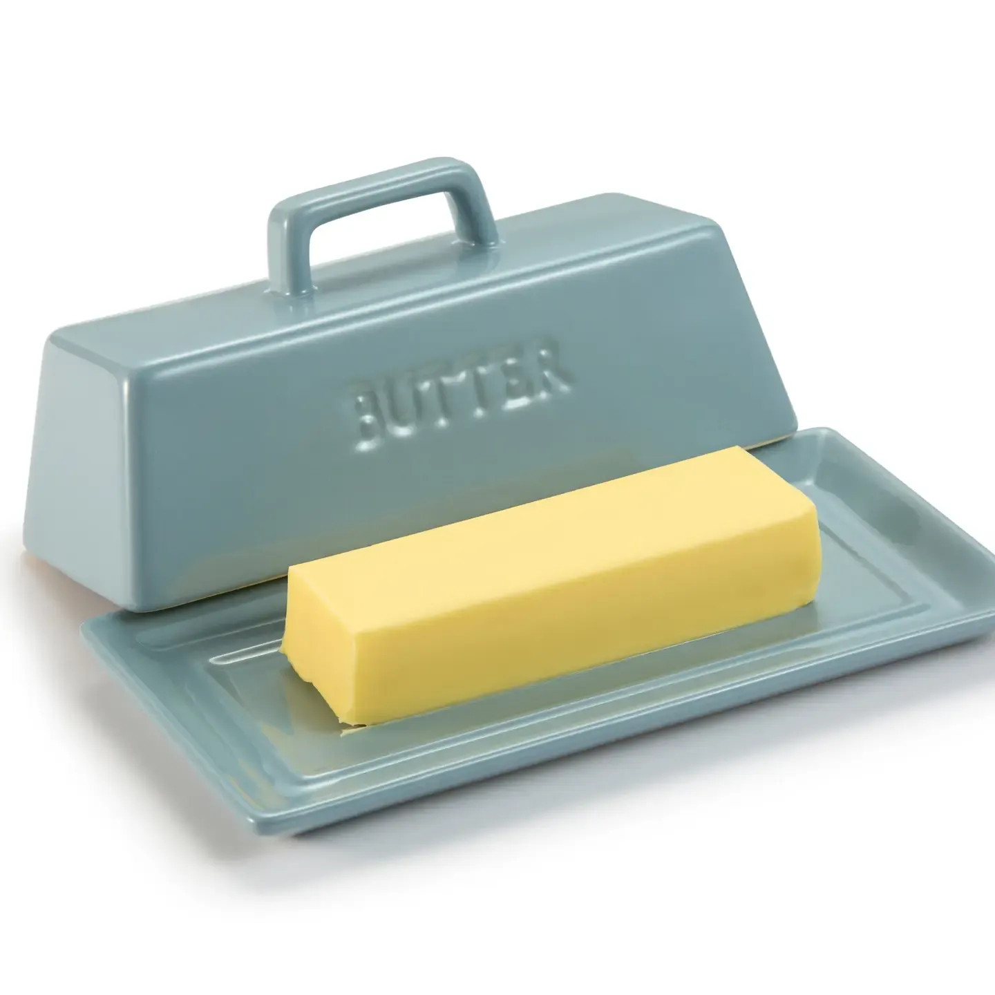Kook Ceramic Butter Dish, Casper Blue