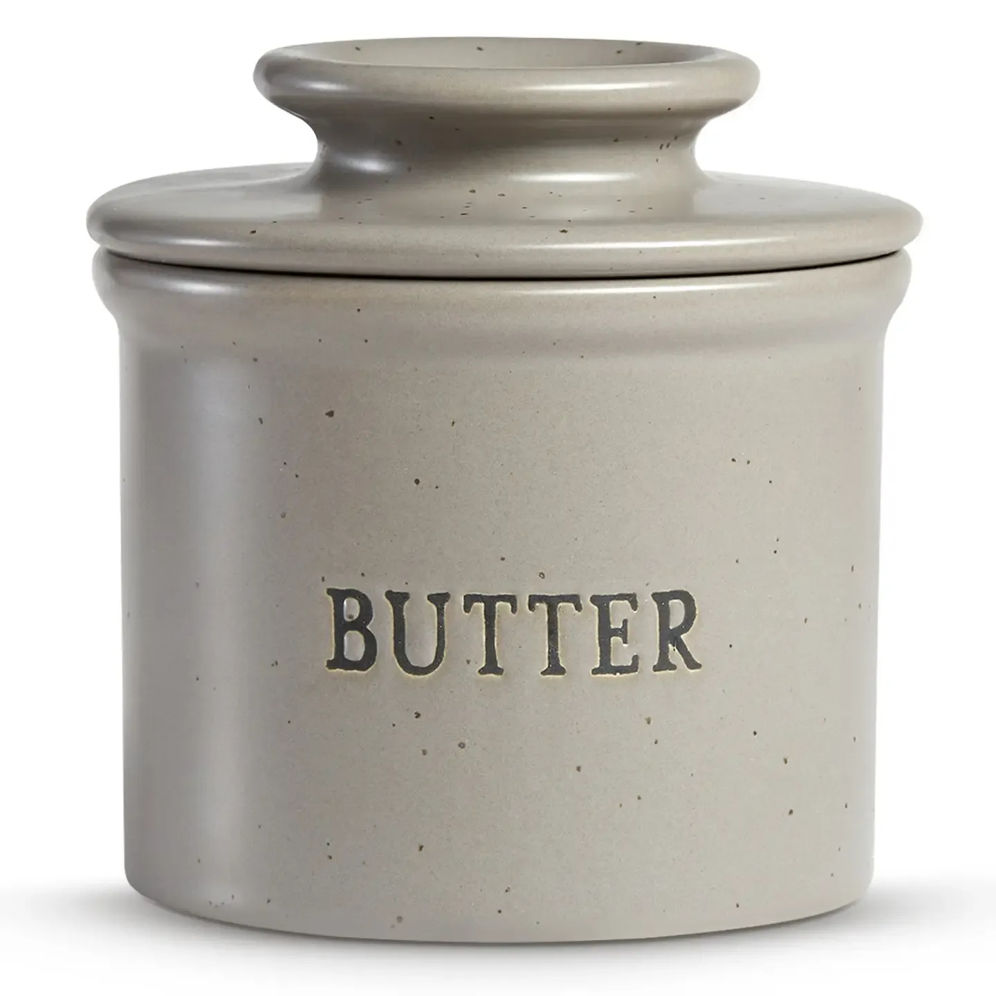 Kook French Butter Keeper Dish, Ceramic - Gray