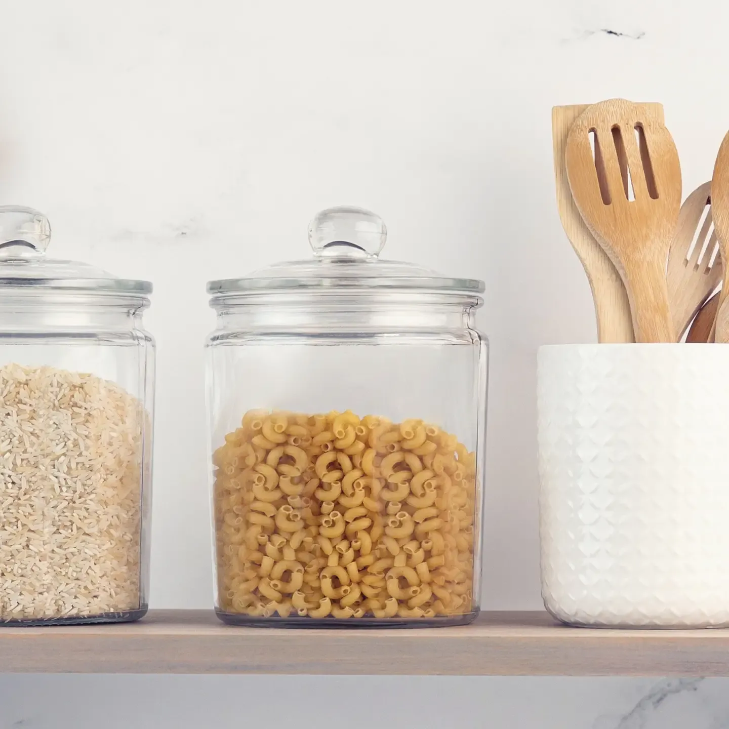 Kook Glass Kitchen Jars, 1/2 Gallon, Set of 2