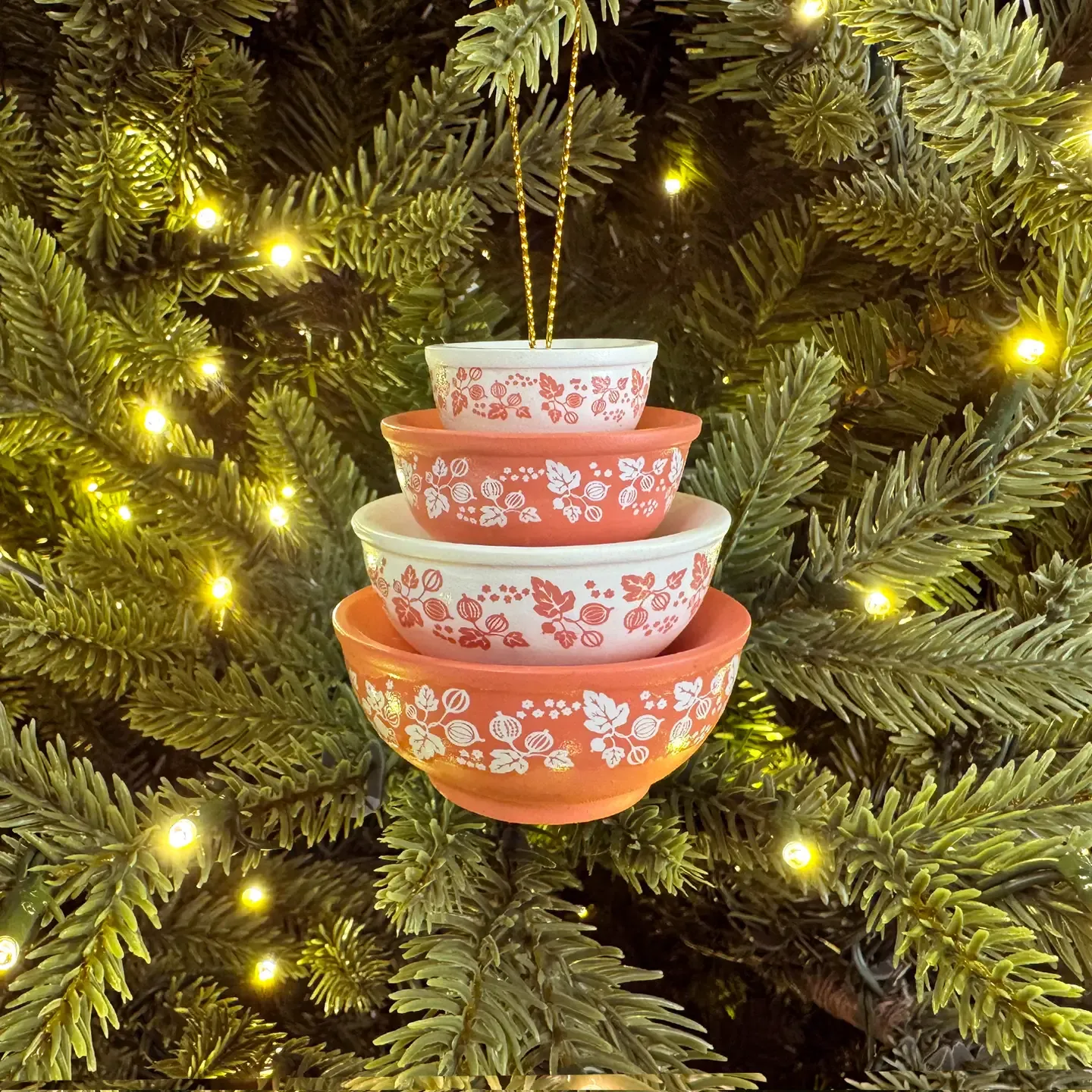 Mini Pyrex-Inspired Bowl Ornament \ Gooseberry