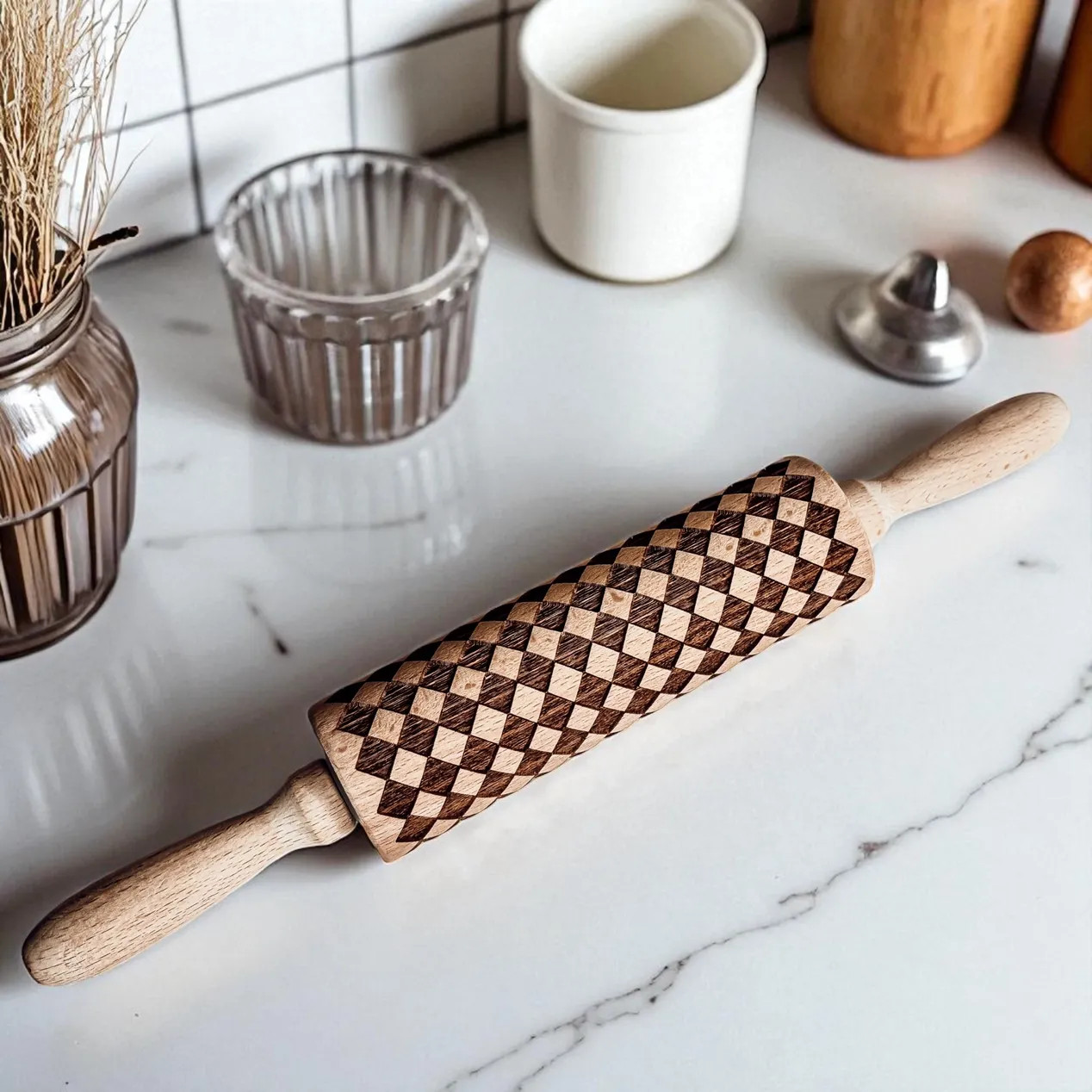 Courtly Check Rolling Pin