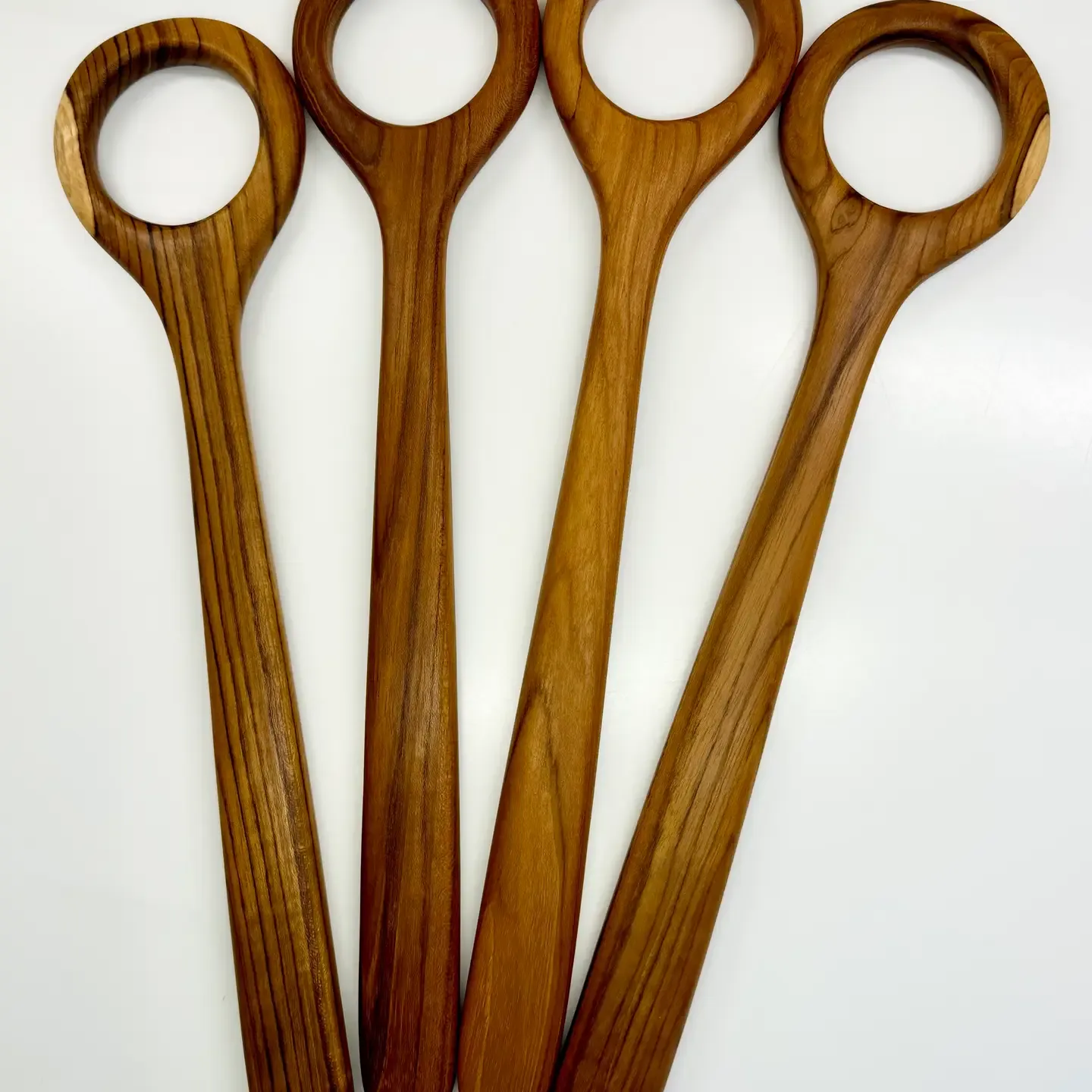 Teak Wood Danish Dough Whisk
