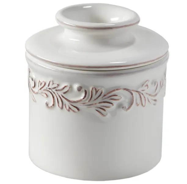 The Original Butter BellÂ® Crock - Antique White Linen