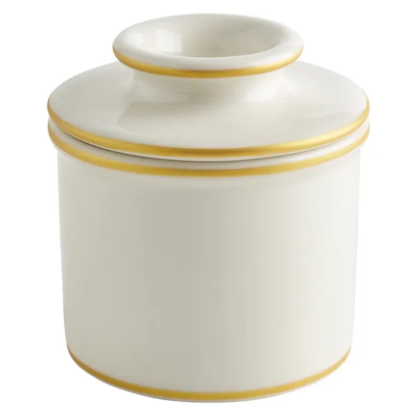 The Original Butter BellÂ® Crock - Le Bistro Gold Trim