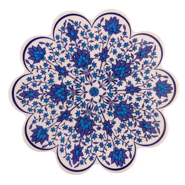 Blue Tulips Large Ceramic Trivet