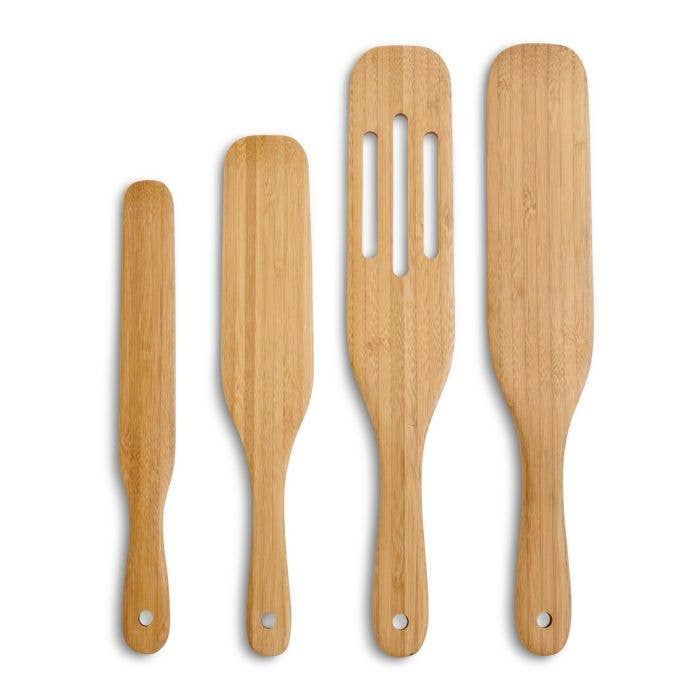Kitchen Bamboo Spurtles, 4-Piece Set