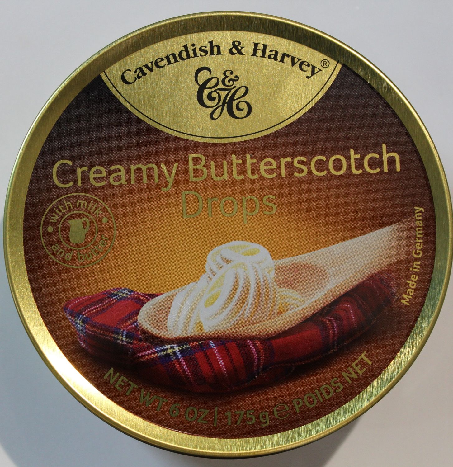 Cavendish &amp; Harvey / Creamy Butterscotch Drops / Tin