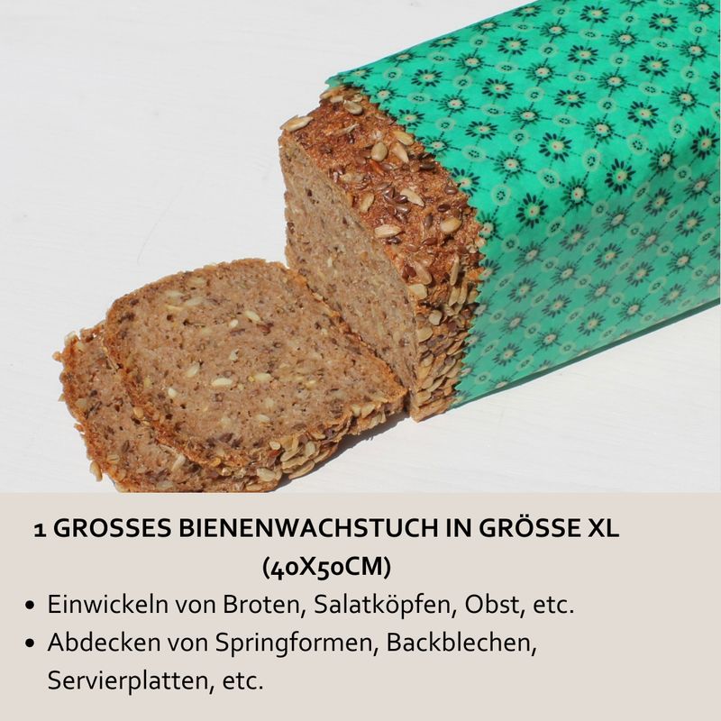 Bio-Bienenwachstuch "Blumenwiese" - Dein Allroundtalent in XL