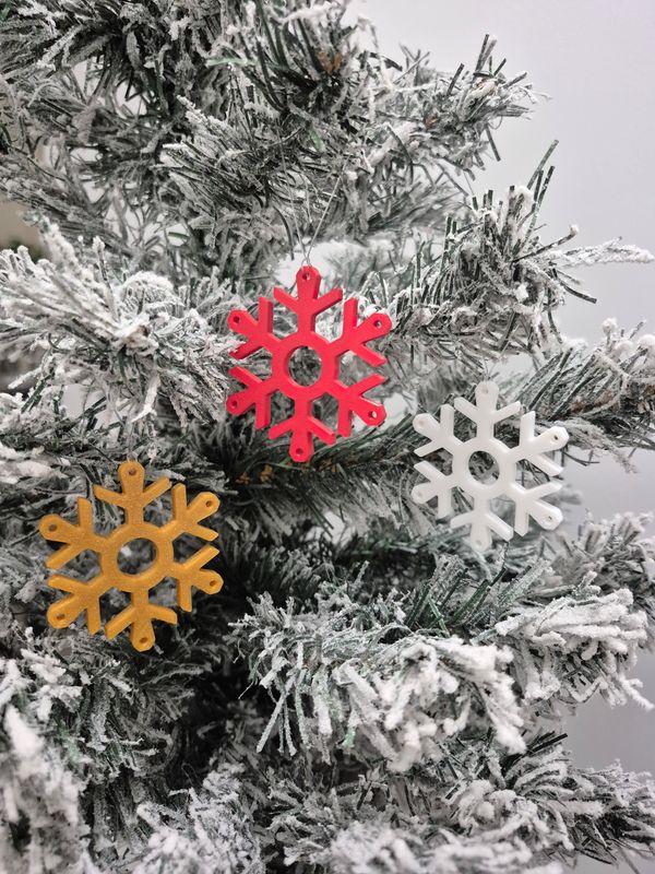 Décoration sapin de Noël - 5 Flocons de neige