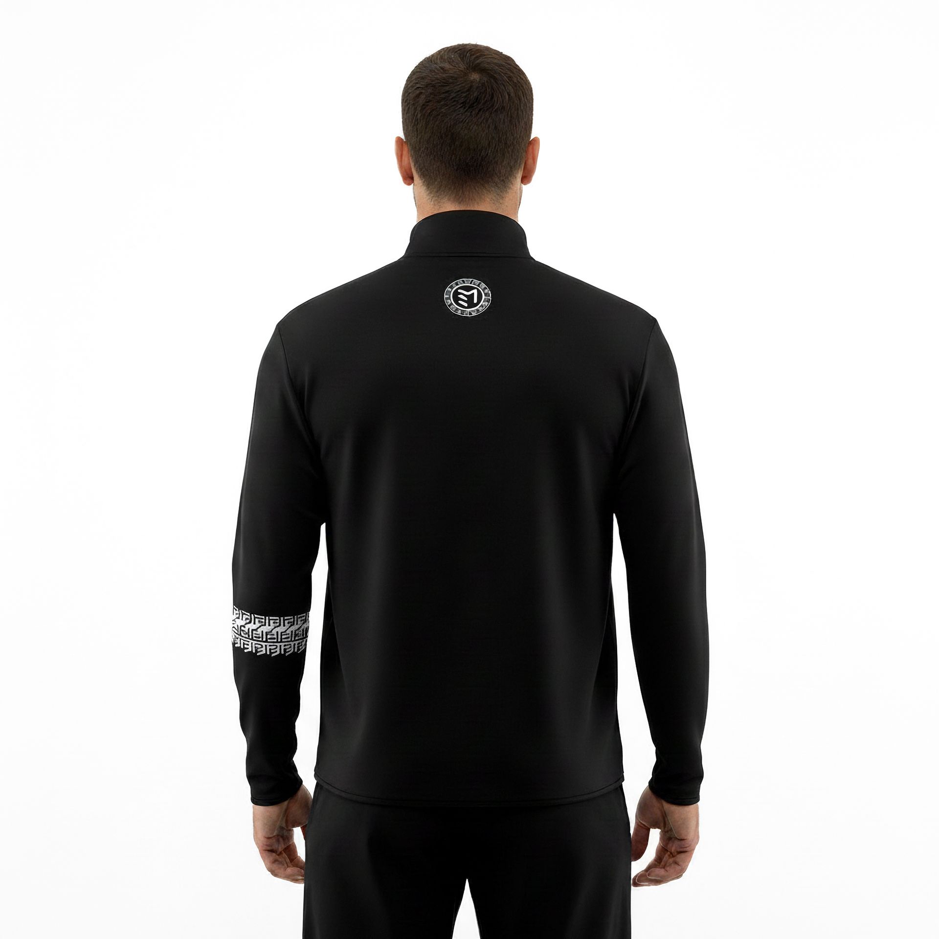 MAVAM MID-LAYER Quarter zip BLACK