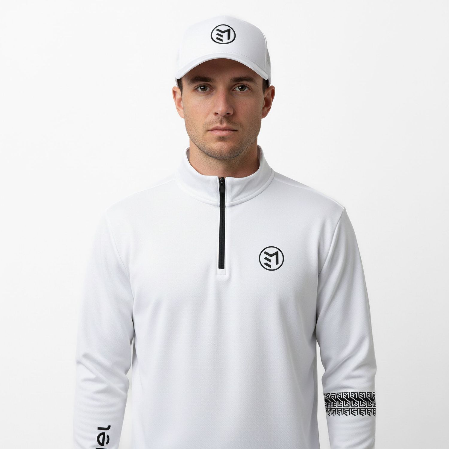 MAVAM MID-LAYER Quarter zip ICE-WHITE