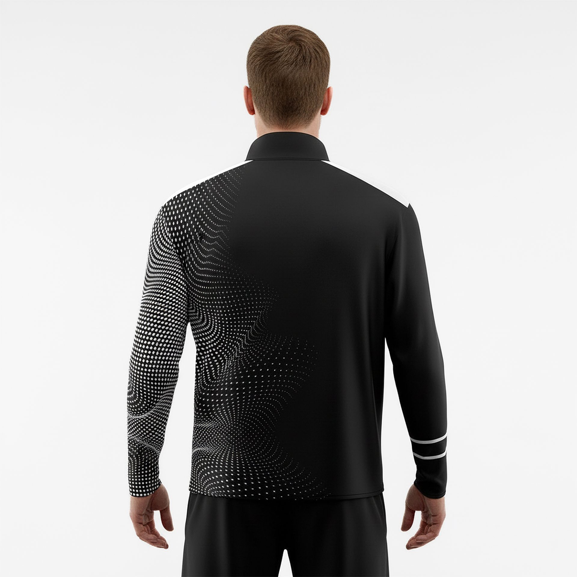 MAVSTAR MID-LAYER Quarter zip BLACK