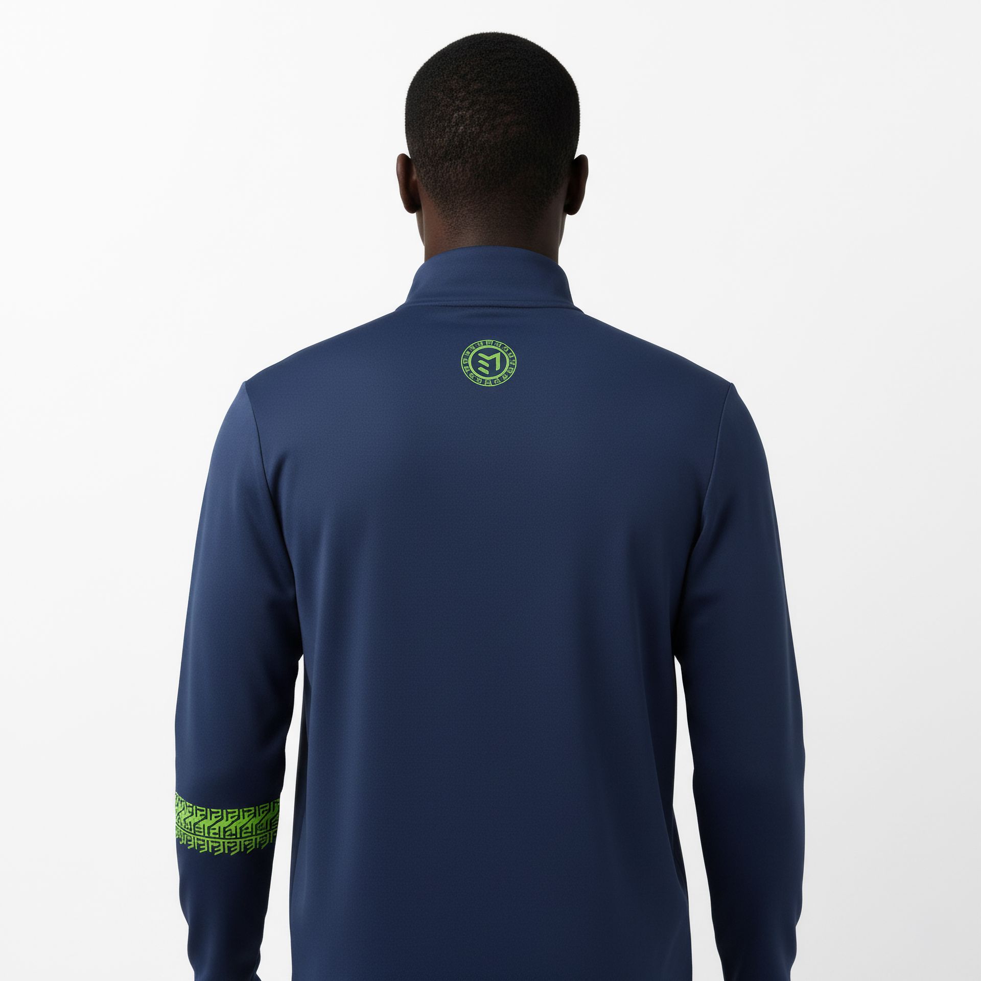 MAVAM MID-LAYER Quarter zip NAVY BLUE