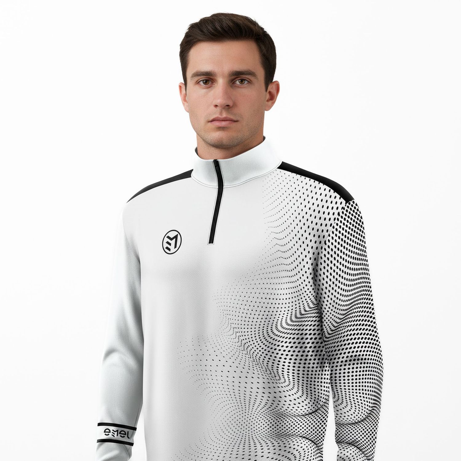 MAVSTAR MID-LAYER Quarter zip ICE-WHITE