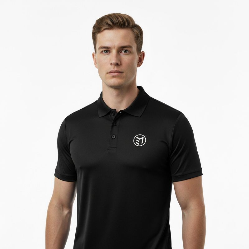 SPINA POLO SHIRT BLACK
