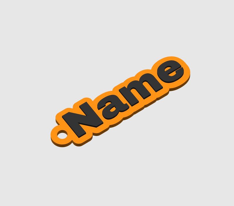 Sleutelhanger gepersonaliseerd "naam en kleur"
