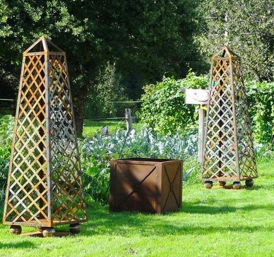 arches en fer forgé pour plantes grimpantes, tunnels,topiaires ,décoration de jardin