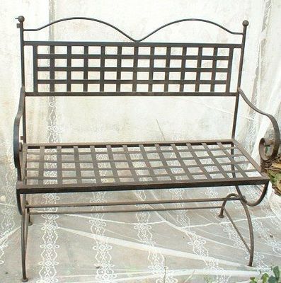 Banc de jardin soleil,en deux places,120 cm,fer plein