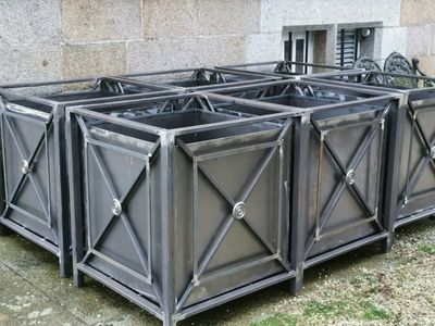 BACS a citronniers ,orangers en fer forgé et fer et bois sur mesure