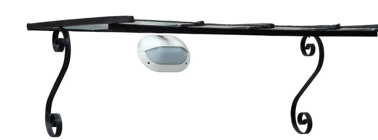 Marquise droite avec potence simple volute,140 cm x 90 cm Marquise droite avec potence simple volute,140 cm x 90 cm