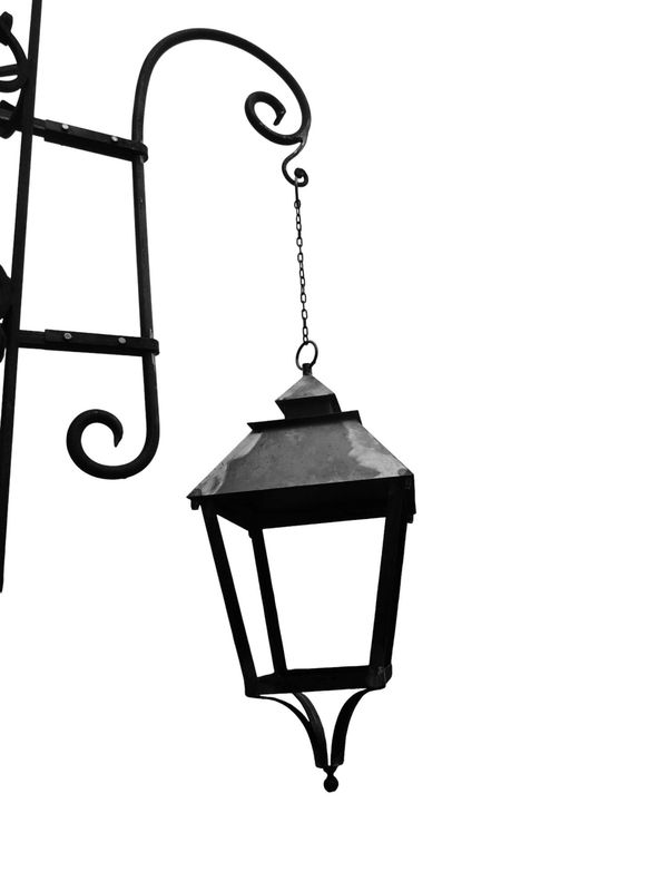 Potence en fer forgé pour lanterne,