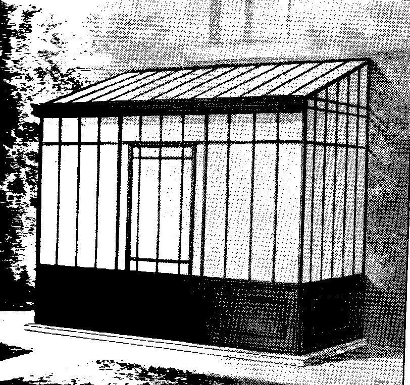 Serre adossée ,modèle fin XIX em ,début XX em que nous pouvons reproduire Serre adossée ,modèle fin XIX em ,début XX em que nous pouvons reproduire