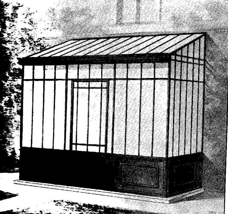 Serre adossée ,modèle fin XIX em ,début XX em que nous pouvons reproduire Serre adossée ,modèle fin XIX em ,début XX em que nous pouvons reproduire