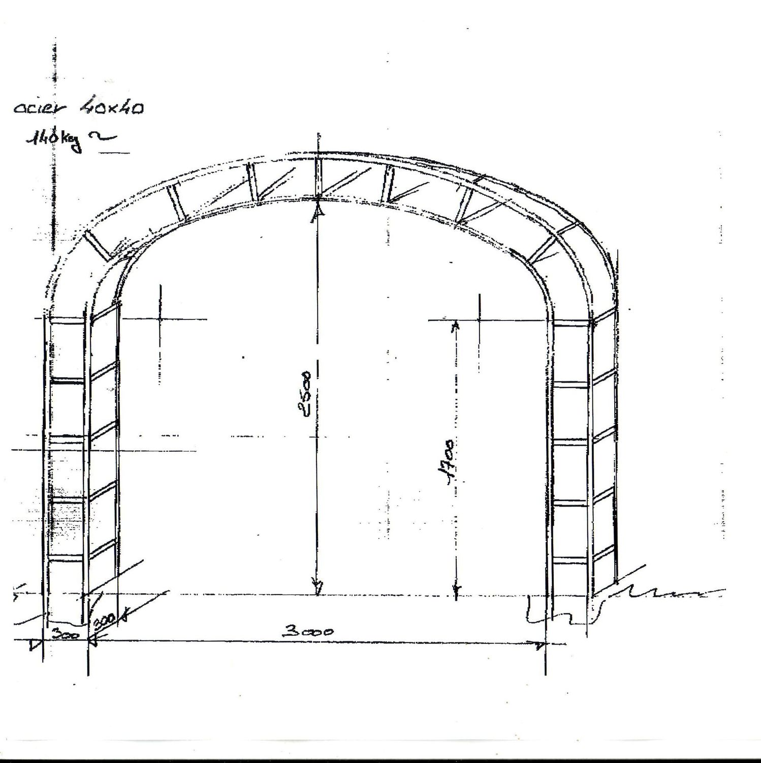 arche fabriquée à partir d un dessin fourni arche fabriquée à partir d un dessin fourni