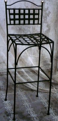 chaise haute  de bar en fer forgé