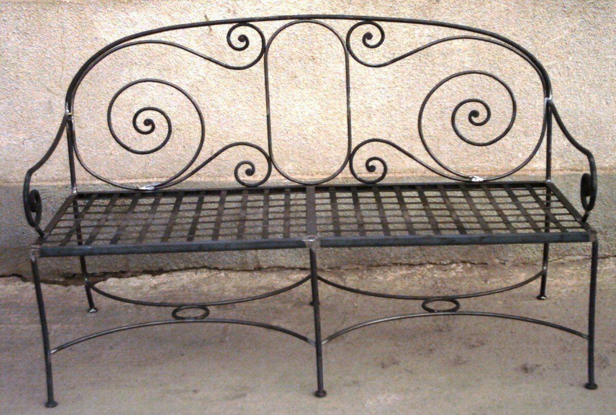 banc reproduction d un banc de jardin,XIXem banc reproduction d un banc de jardin,XIXem
