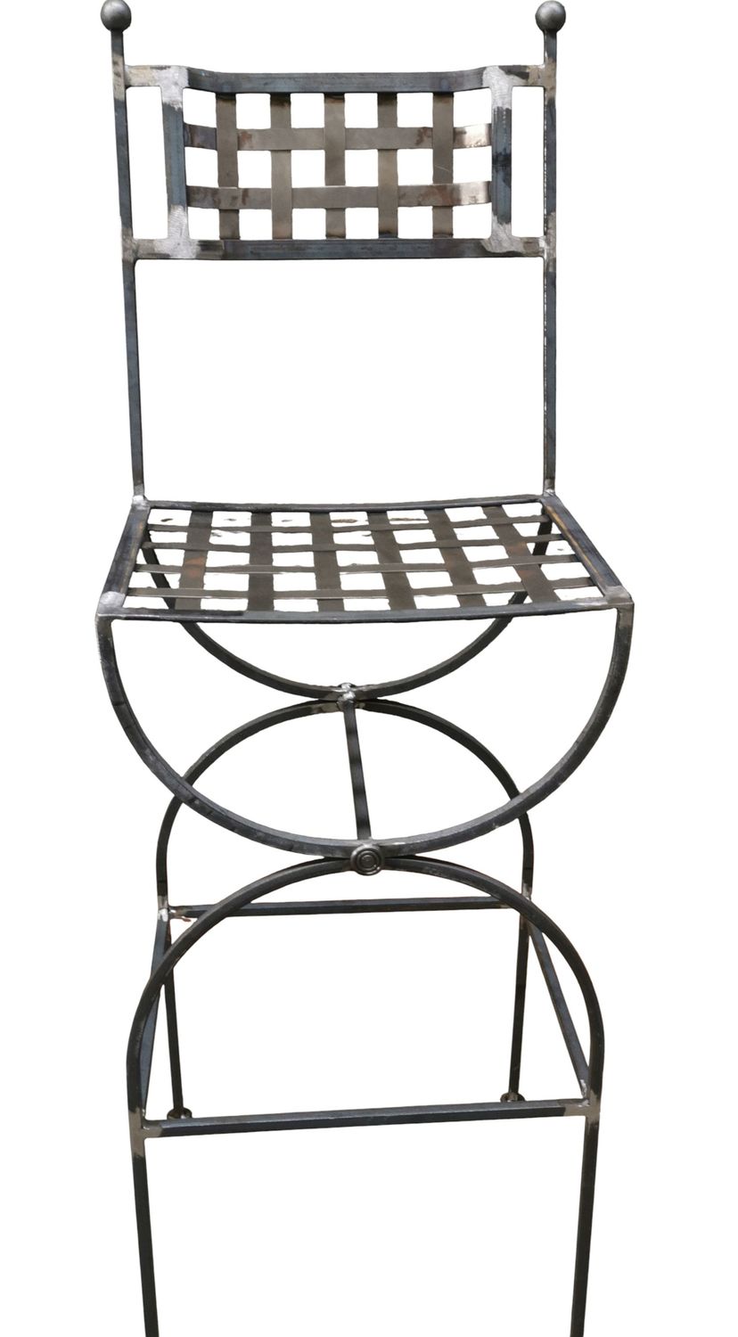 chaise haute de bar en fer forgé, très solide chaise haute de bar en fer forgé, très solide