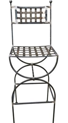 chaise haute de bar en fer forgé, très solide