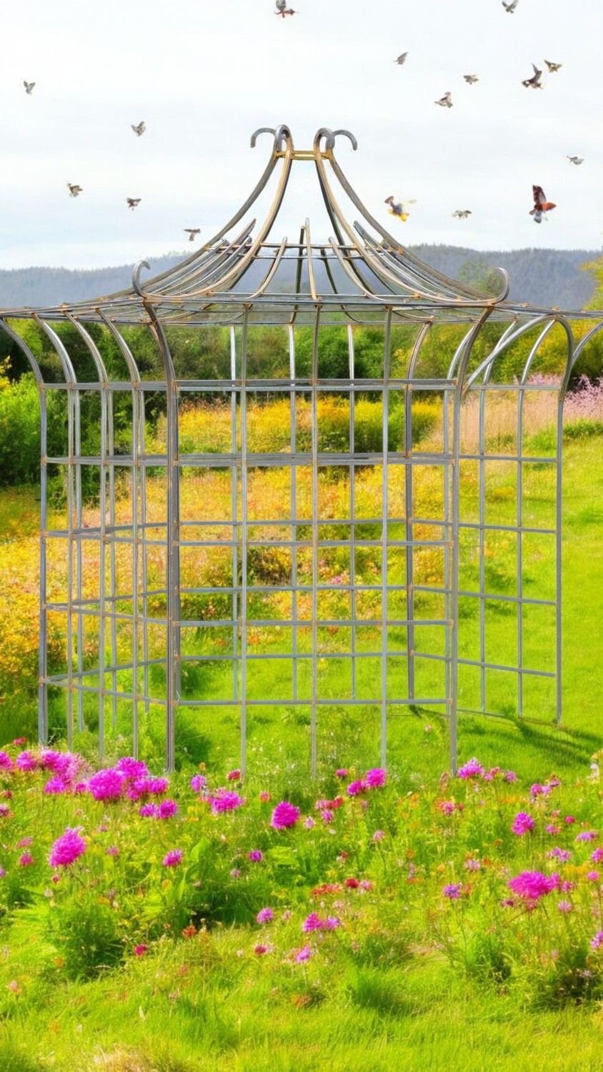 tonnelle ,reproduction pagoda XIX em ,en tube ,2.5 m de diamètre tonnelle ,reproduction pagoda XIX em ,en tube ,2.5 m de diamètre