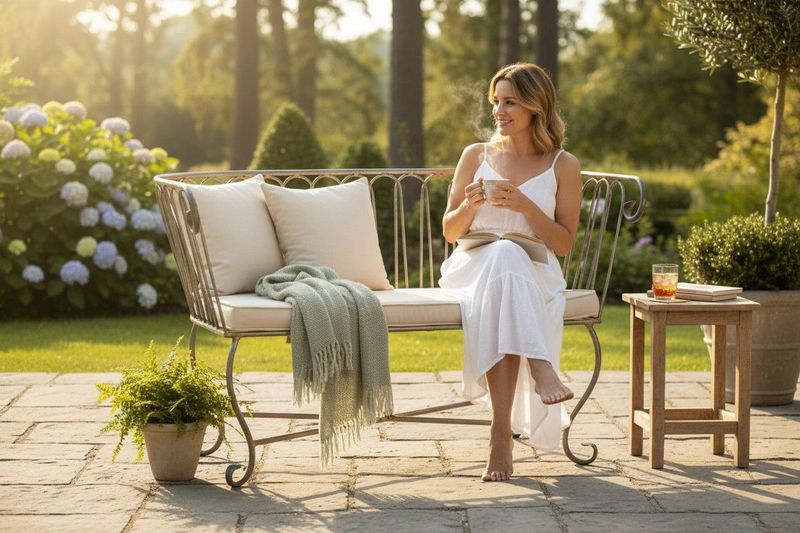 banc de jardin deux places ,élégant et très solide