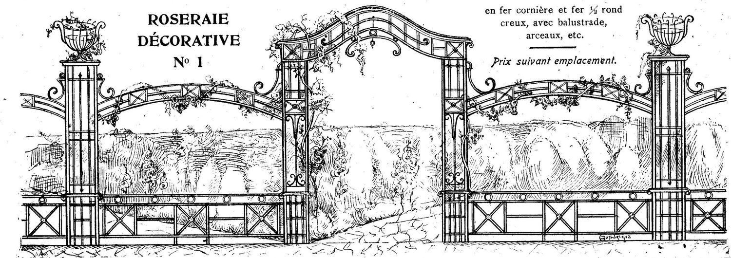 roseraie fabriquée par les établissements DUTOURLEAU en 1913